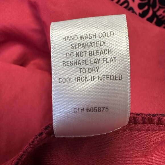 Roz & Ali Woman's Size 4 Red Dress Black Velvet Paisley Design Party Cocktail - Picture 7 of 8